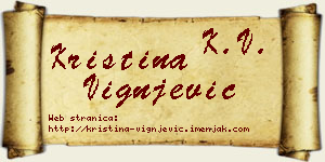Kristina Vignjević vizit kartica